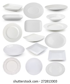 White Plate Isolated On White Background