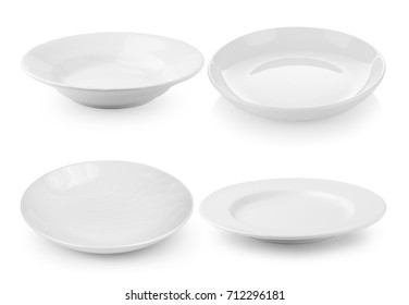 White Plate Isolated On White Background