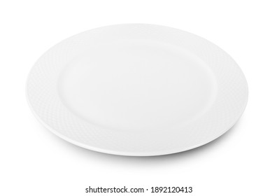 White Plate On White Background.