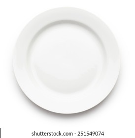 White Plate On White Background 