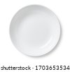 white plate top view