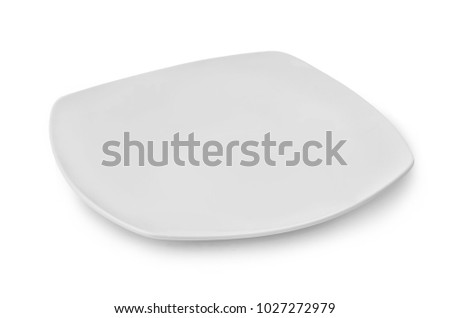 white plate. squareplate isolated on white