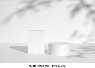 White Platform And Base For Product Photography Mockup