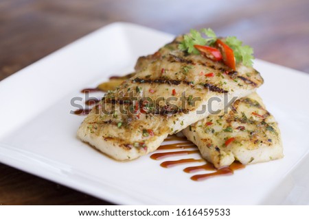 White platting and dressing colorful delicious dish concept