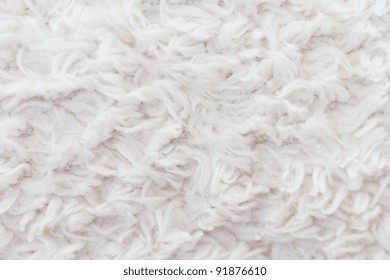 White Plush Or Wool Texture