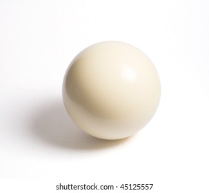 white pool ball