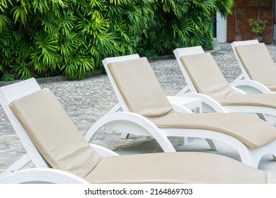 White Pool Chair. Beach Chair.