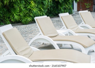 White Pool Chair. Beach Chair.