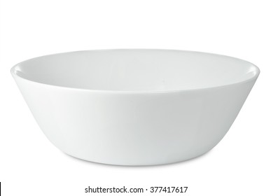 White Porcelain Bowl Isolated On White Background