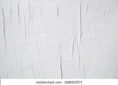 white poster layer glued with wallpaper paste