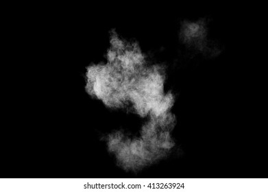 White powder explosion on black background. Abstract white dust texture. - Shutterstock ID 413263924