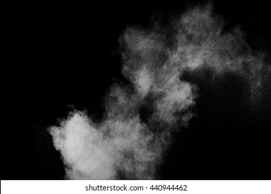 White powder explosion on black background. - Shutterstock ID 440944462