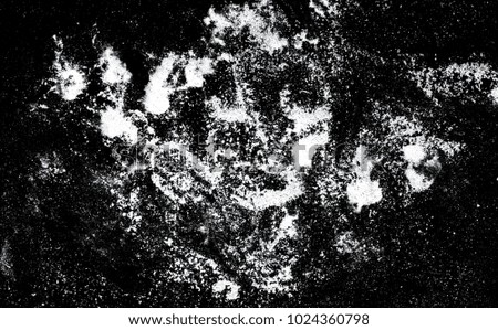 white powder on a black background