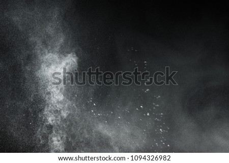  white powder on a black background
