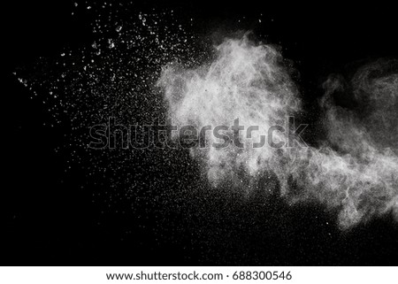 White powder on black background



