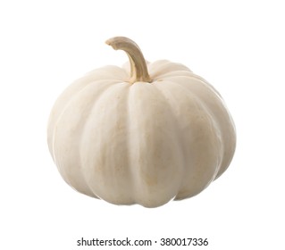 White Pumpkin Isolated On White Background