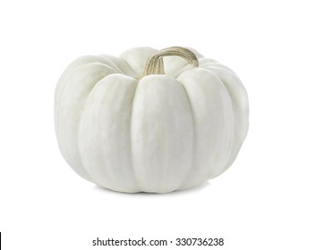 White Pumpkin On White Background