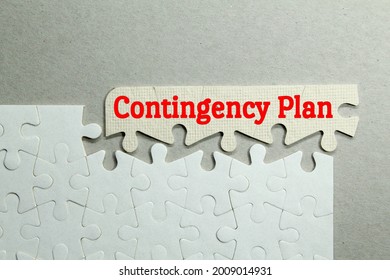 white puzzle with the word contingency plan - Shutterstock ID 2009014931