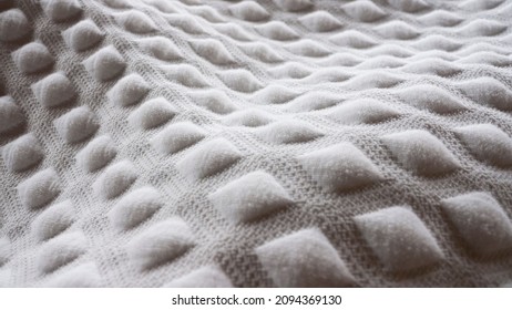 White Quilt Bedcover With Relief