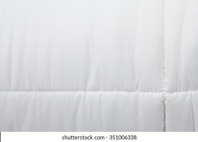 White Quilt Texture, Close-up.