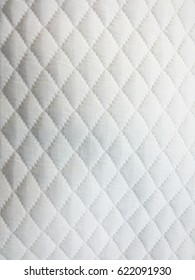 White Quilted Fabric Background Texture