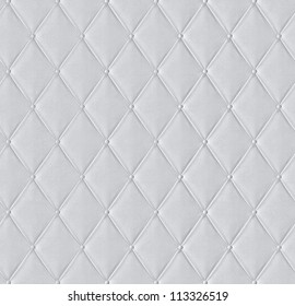 White Quilted Leather Tiled Texture