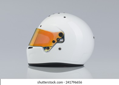 White Racing Helmet