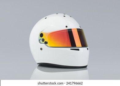 White Racing Helmet