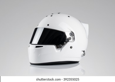 White Racing Helmet