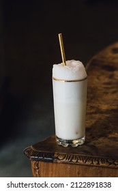 White Ramos Gin Fizz Cocktail 