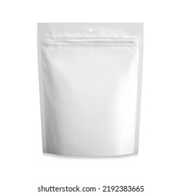 White Realistic Stand-up pouch mockup coffee powder bag