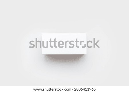 White Rectangular Pill Box Packaging Mockup