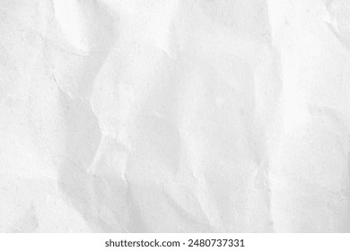 White recycled craft paper texture as background. Grey paper texture, Old vintage page or grunge vignette of old newspaper. Pattern rough art creased grunge letter. Hardboard with copy space for text.