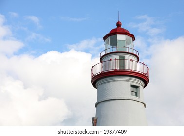 White and Red Lighthouse - Shutterstock ID 19377409
