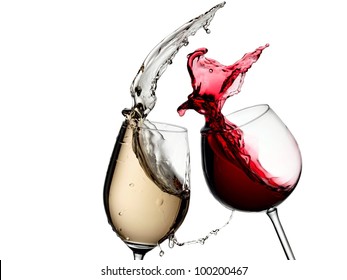 White And Red Wine Splash