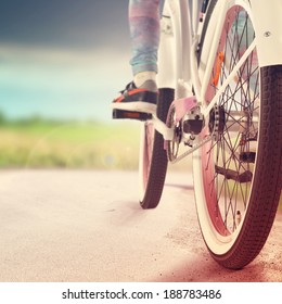 white retro bike