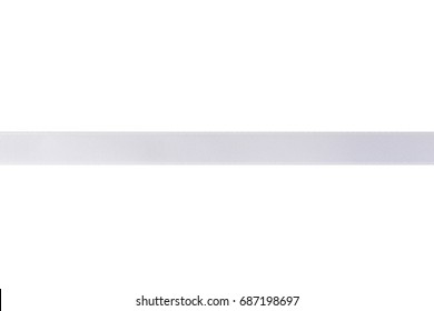 White Ribbon Isolated On White Background.