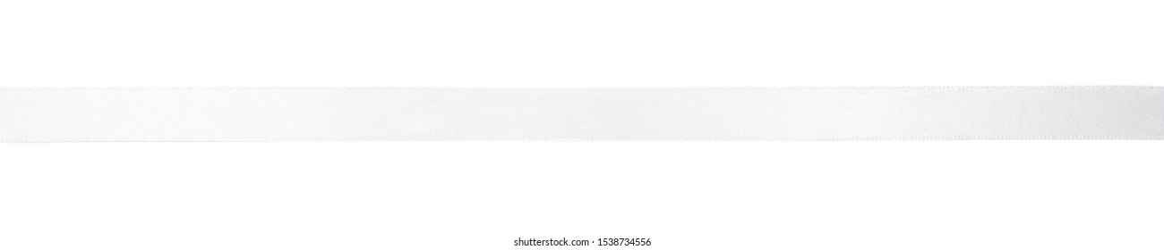 White Ribbon Of Silk Isolated On White Background