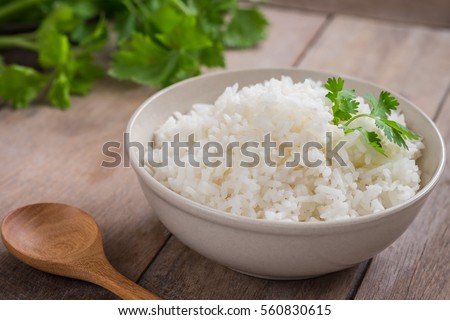White rice in bowl
