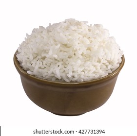 White Rice Isolated On White Background