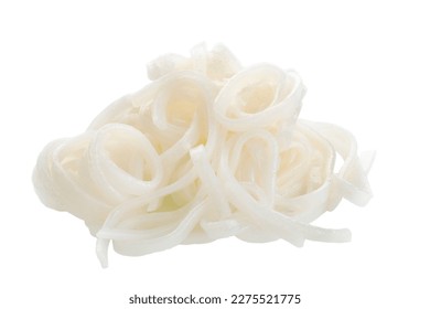 White rice noodles cooked, isolated on a white background.  - Powered by Shutterstock