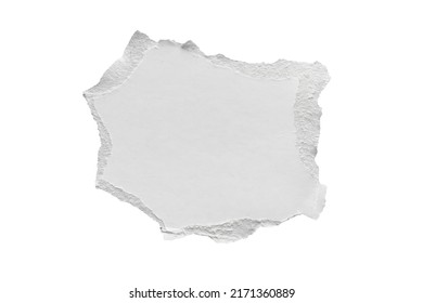 White ripped paper torn edges strips isolated on white background - Shutterstock ID 2171360889