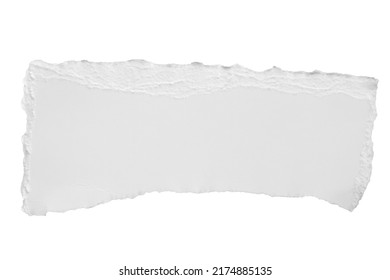 White ripped paper torn edges strips isolated on white background - Shutterstock ID 2174885135