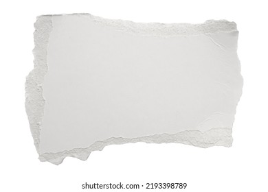White ripped paper torn edges strips isolated on white background - Shutterstock ID 2193398789