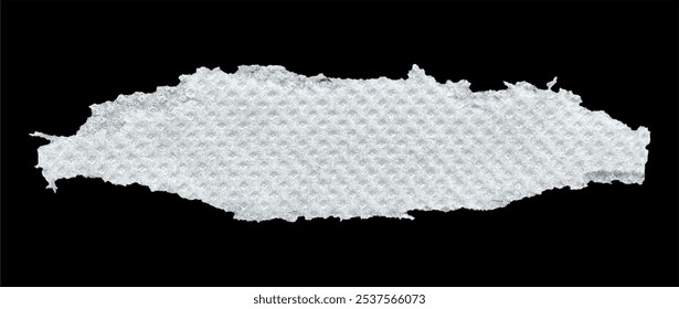 Pieza de papel higiénico perforado rasgado blanco