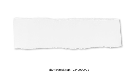 White ripped piece of paper isolated on white background with clipping path. Space for advertising - Shutterstock ID 2340010901