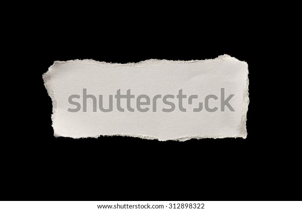 White Ripped Piece Paper Isolated On Stock Photo 312898322 