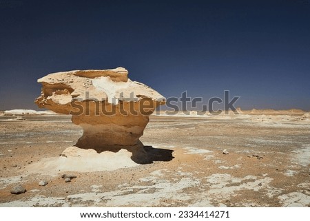 White rock formations in the Egyptian desert The White Desert