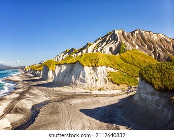 White rocks on Iturup Island, South Kuriles - Shutterstock ID 2112640832
