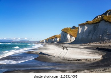 White rocks on Iturup Island, South Kuriles - Shutterstock ID 2138314095